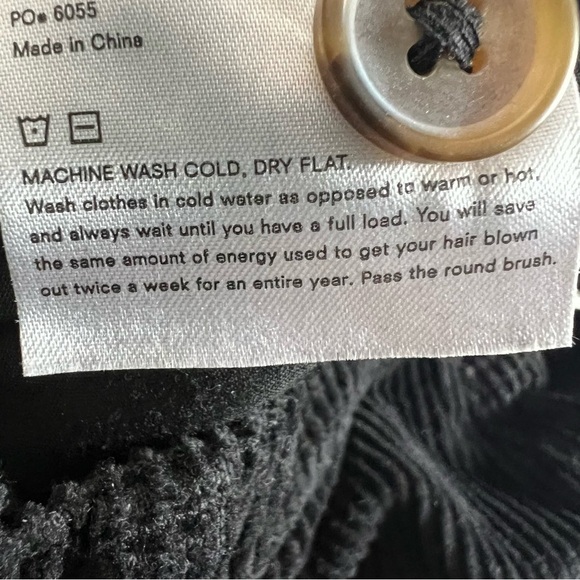 Reformation Austin Corduroy Pants Black Size 24 NEW - Picture 15 of 16